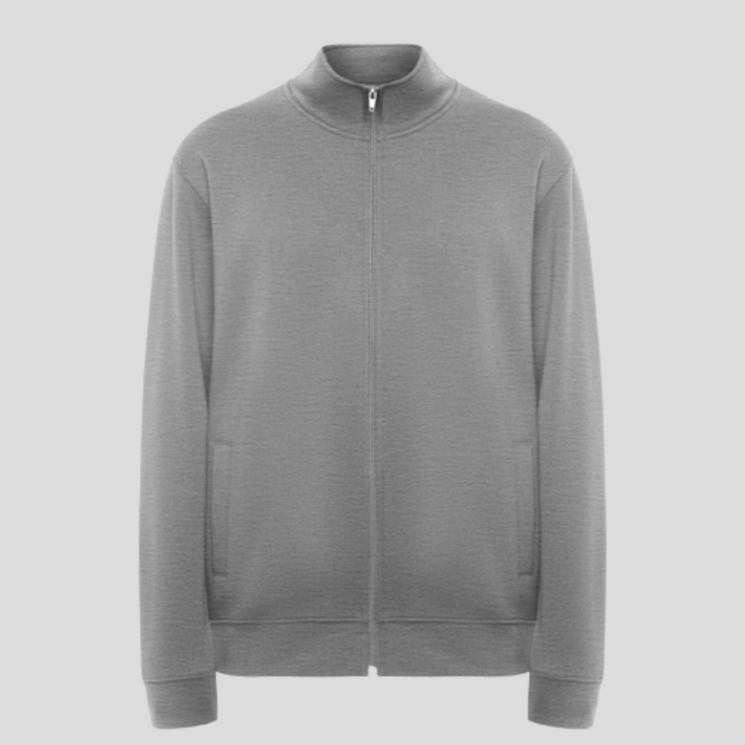 Sudadera de cuello alto con cremallera central. Unisex. Sudadera Ulan